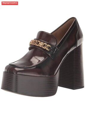 Women's Pump Shoe with Block Heel and Platform Sole